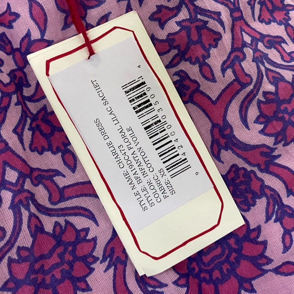Banjanan Bazaar Dress size XS Pink Purple Ruffle Tiered Midi Summer Boho NWT - Picture 4 of 12
